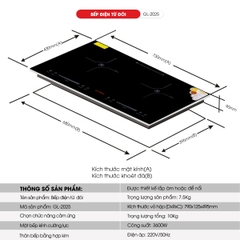 Bếp từ đôi 2025 - Công suất 3600W - Bảo hành 1 năm