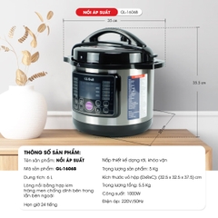 Nồi áp suất 1606B - 6 Lít - Bảo hành 2 năm