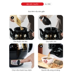 Siêu sắc thuốc 1830 -  3.3L - Bảo hành 2 năm