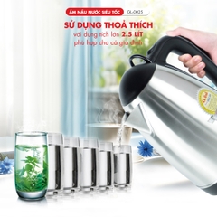 Ấm Siêu Tốc 0025 - 2.5 Lít - Bảo hành 1 năm