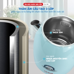 Ấm siêu tốc 18K - 2 lít - Bảo hành 2 năm
