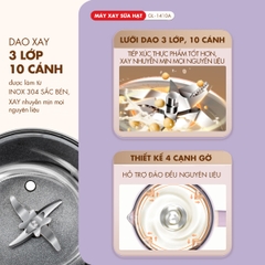 Máy xay sữa hạt 1410A - 1 Lít - Bảo hành 2 năm