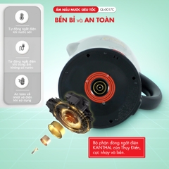 Ấm siêu tốc 0017C - 1.7 Lít - Bảo hành 2 năm