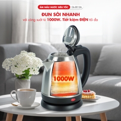 Ấm siêu tốc 0012A - 1.2 Lít - Bảo hành 1 năm