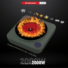 Bếp điện quang 2024 - Công suất 2000W - Bảo hành 1 năm