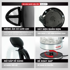 Ấm siêu tốc 0017T - 1.7 Lít - Bảo hành 1 năm
