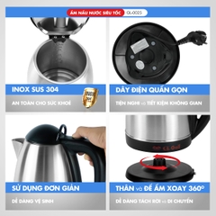 Ấm Siêu Tốc 0025 - 2.5 Lít - Bảo hành 1 năm