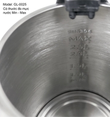 Ấm Siêu Tốc 0025 - 2.5 Lít - Bảo hành 1 năm