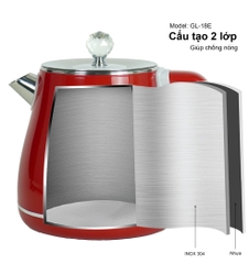 Ấm siêu tốc 18E - 1.8 Lít - Bảo hành 2 năm