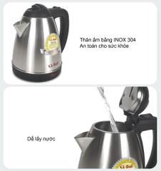 Ấm siêu tốc 0012A - 1.2 Lít - Bảo hành 1 năm