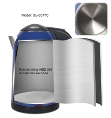 Ấm siêu tốc 0017C - 1.7 Lít - Bảo hành 2 năm