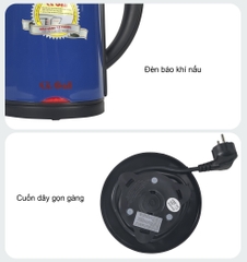 Ấm siêu tốc 0017C - 1.7 Lít - Bảo hành 2 năm