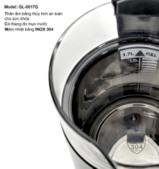 Ấm siêu tốc GL-0017G 1.7 lít