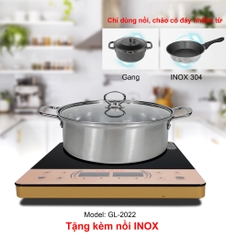 Bếp điện từ 2022 - Công suất 2000W - Bảo hành 1 năm