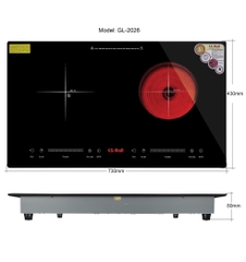 Bếp từ và quang 2026 - Công suất 3600W - Bảo hành 1 năm