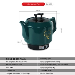 Siêu sắc thuốc 1838 - 3.8L - Bảo hành 2 năm