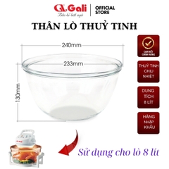 Thân lò nướng thủy tinh 8L