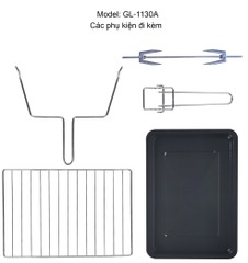 Lò nướng điện 1130A - 30 Lít - Bảo hành 1 năm
