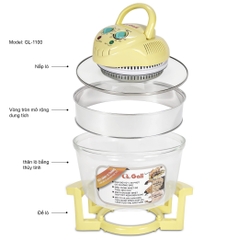 Lò nướng thủy tinh 1100 - 17 Lít - Bảo hành 1 năm