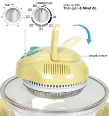 Lò nướng thủy tinh 1100 - 17 Lít - Bảo hành 1 năm