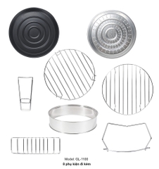 Lò nướng thủy tinh 1100 - 17 Lít - Bảo hành 1 năm