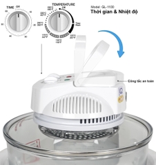 Lò nướng thủy tinh GL-1117A 17 lít