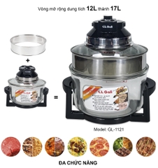 Lò nướng thủy tinh 1121 - 17 lít - Bảo hành 1 năm