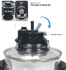 Lò nướng thủy tinh 1121 - 17 lít - Bảo hành 1 năm