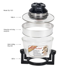 Lò nướng thủy tinh 1121 - 17 lít - Bảo hành 1 năm