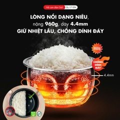 Nồi cơm điện 1718N - 1.8 Lít - Bảo hành 2 năm