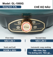 Ấm sắc thuốc đa năng 1860G - 6 Lít - Bảo hành 2 năm