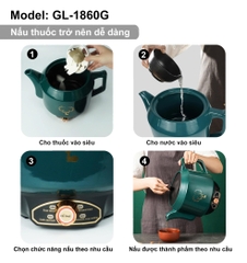 Ấm sắc thuốc đa năng 1860G - 6 Lít - Bảo hành 2 năm