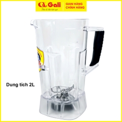 Bộ ly xay sinh tố công nghiệp Gali 1526, dung tích 2.2 lít,( Ly, khóa dao, dao, nắp).