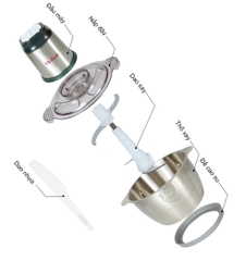 Máy xay thịt 1920B - 2 Lít - Bảo hành 2 năm