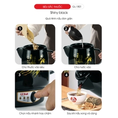 Siêu sắc thuốc 1801 Shiny Black - 3.3L - Bảo hành 2 năm