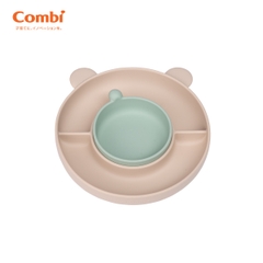 Khay ăn dặm Combi silicone platinum kèm bát mini