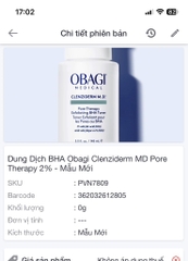 Dung Dịch BHA Obagi Clenziderm MD Pore Therapy 2%
