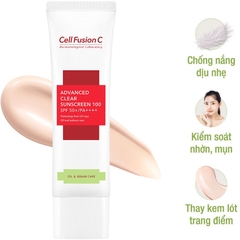 Kem Chống Nắng Cell Fusion C Màu Xanh Clear Sunscreen