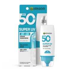 Kem Chống Nắng Kiềm Dầu & Giảm Mụn Garnier Super UV Anti-Acne Serum Sunscreen SPF50+ PA++++ 30ml