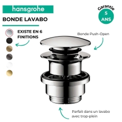 Nút nhấn xả chậu Lavabo (rốn chậu) nhập khẩu Đức Hansgrohe 97204000