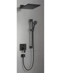 Sen tắm âm tường màu đen mờ nhập khẩu Đức Hansgrohe Crometta E Overhead Shower 240 1jet - Matt Black | 26726670