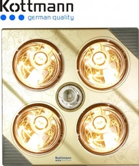 Đèn sưởi nhà tắm Kottmann 4 bóng vàng K4B-G