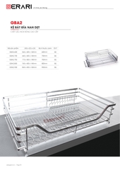 Kệ bát đĩa nan dẹt Inox 304 (bóng cao cấp)