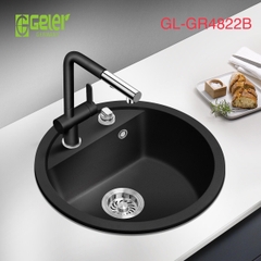 Chậu rửa bát đá tròn Geler | GL-GR 4822B màu đen