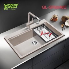 Chậu rửa bát đá 1 hố to Geler | GL-GR 8048C màu kem