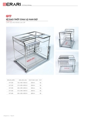 Kệ dao thớt chai lọ nan dẹt (Inox 304 bóng cao cấp)