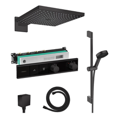 Bộ sen âm tường Hansgrohe màu đen RainSelect Raindance E300
