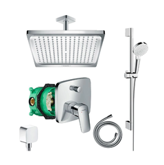 Bộ sen thả trần Hansgrohe Logis EcoSmart E240