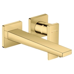 Vòi Lavabo âm tường màu vàng bóng nhập khẩu Đức Hansgrohe Metropol 32526990+13622180