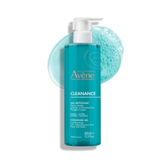Gel rửa mặt không chứa xà phòng cho da nhờn mụn Avene Cleanance gel 400ml